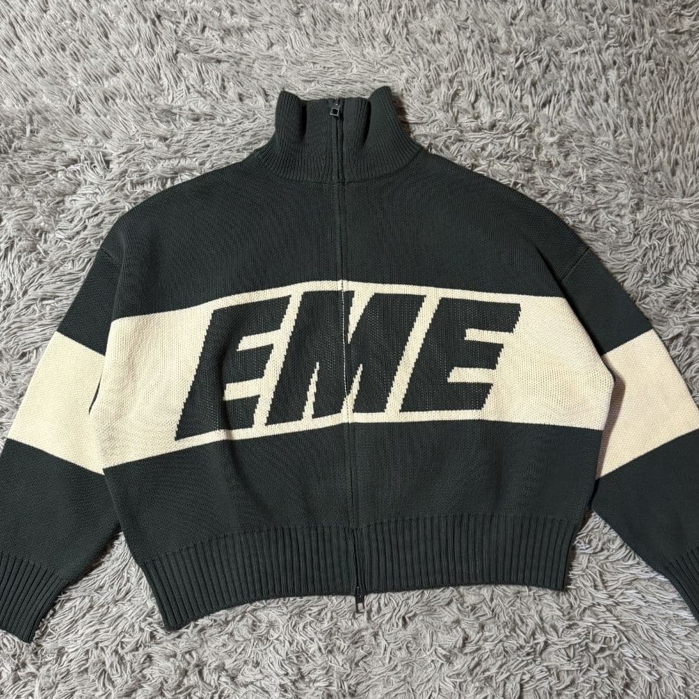 Eme Studio zip knit green