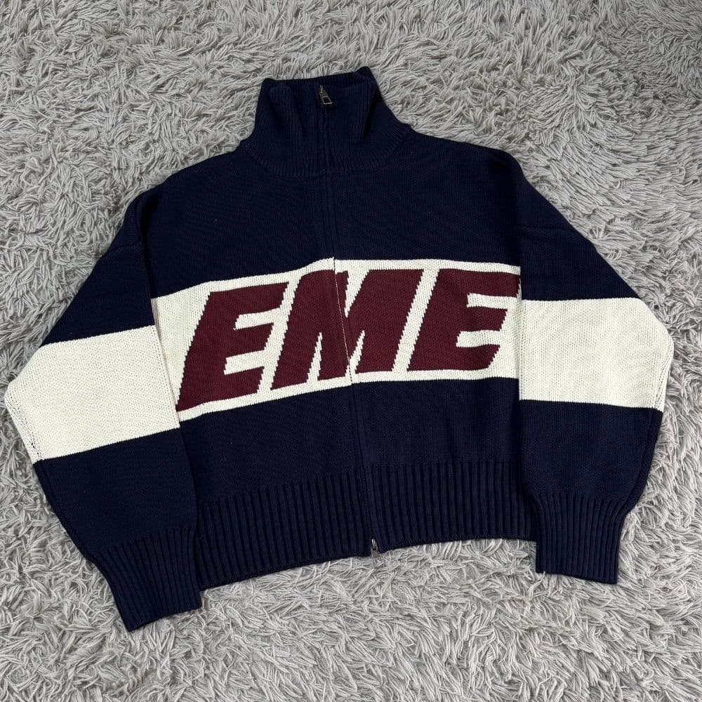 Eme Studio zip knit blue
