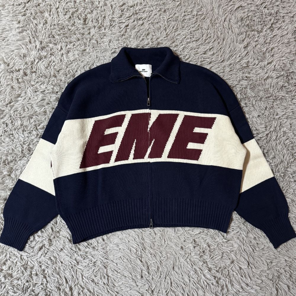 Eme Studios Thrill Navy Zipper Knit