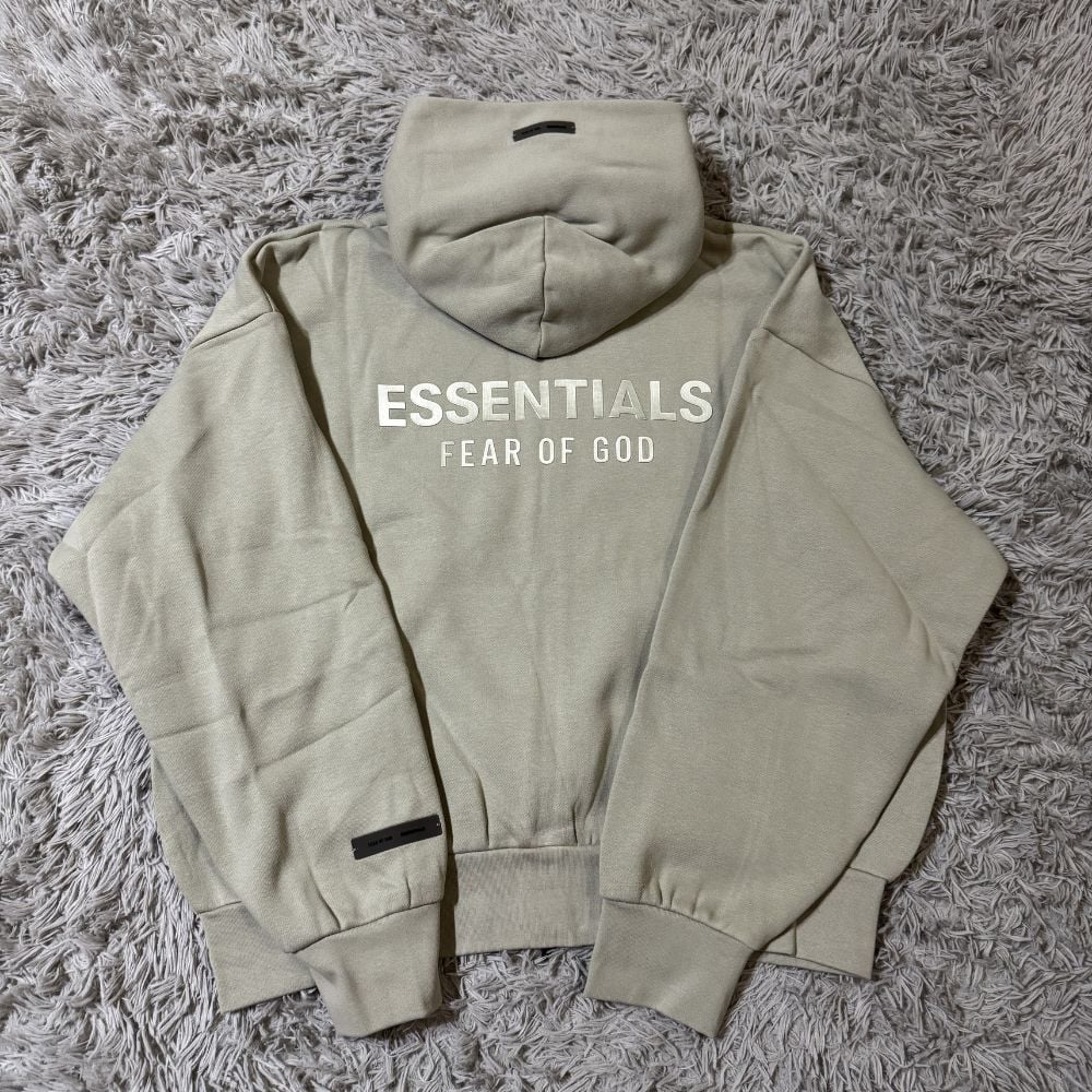 Essentials Zip Hoodie Abbey Stone
