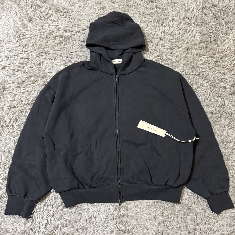Essentials Zip Hoodie Vintage Black