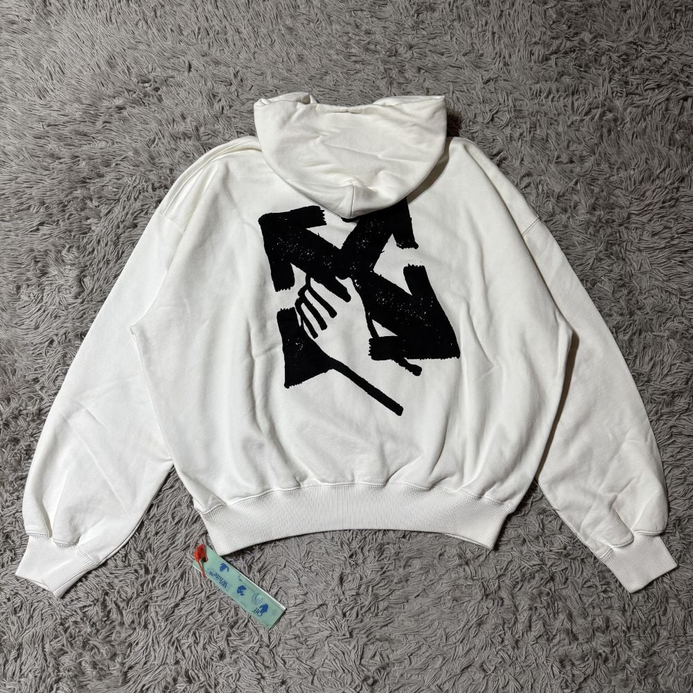 Off-White Hand Arrow Boxy Hoodie White