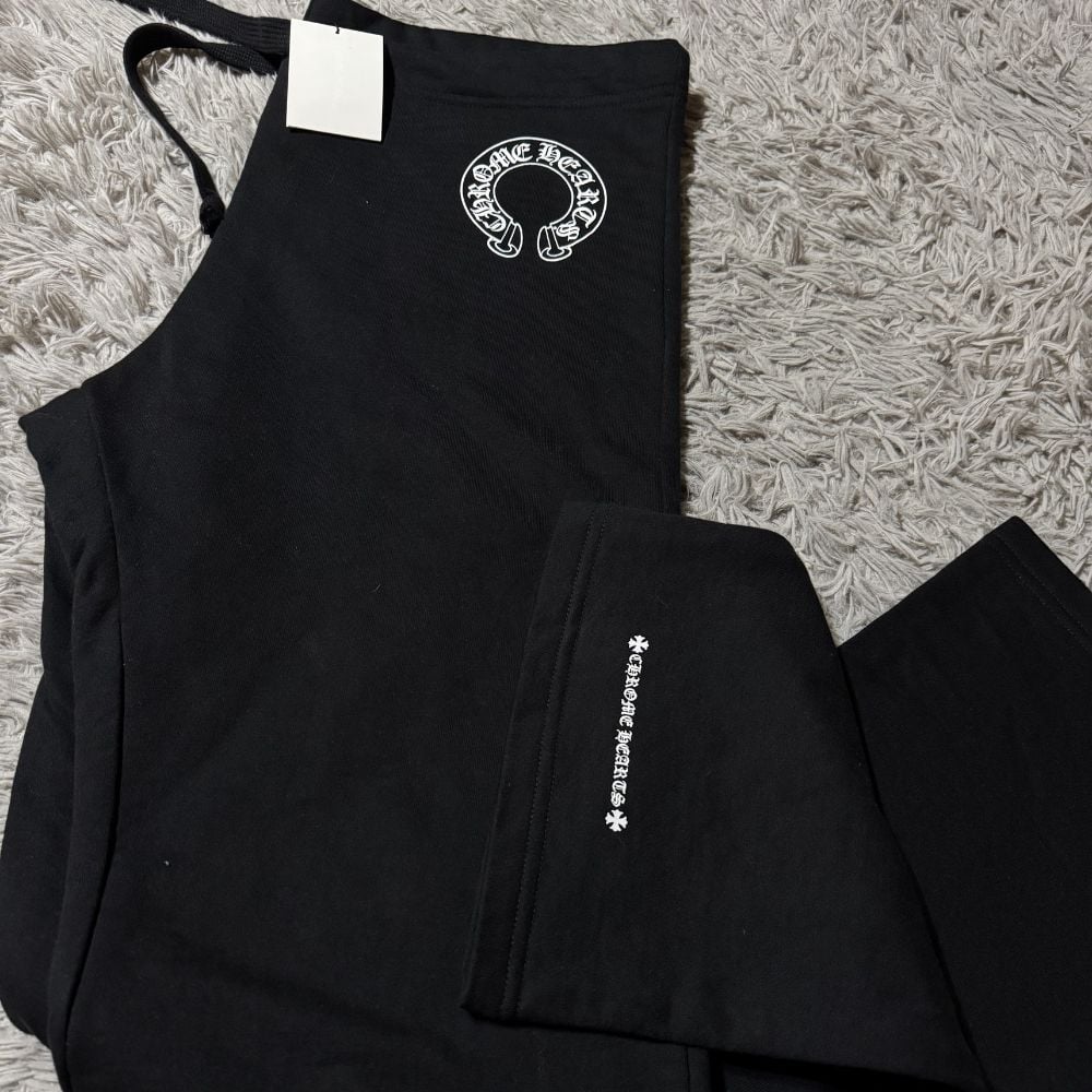 Chrome Hearts Horseshoe Logo Flared Baggy Sweatpants