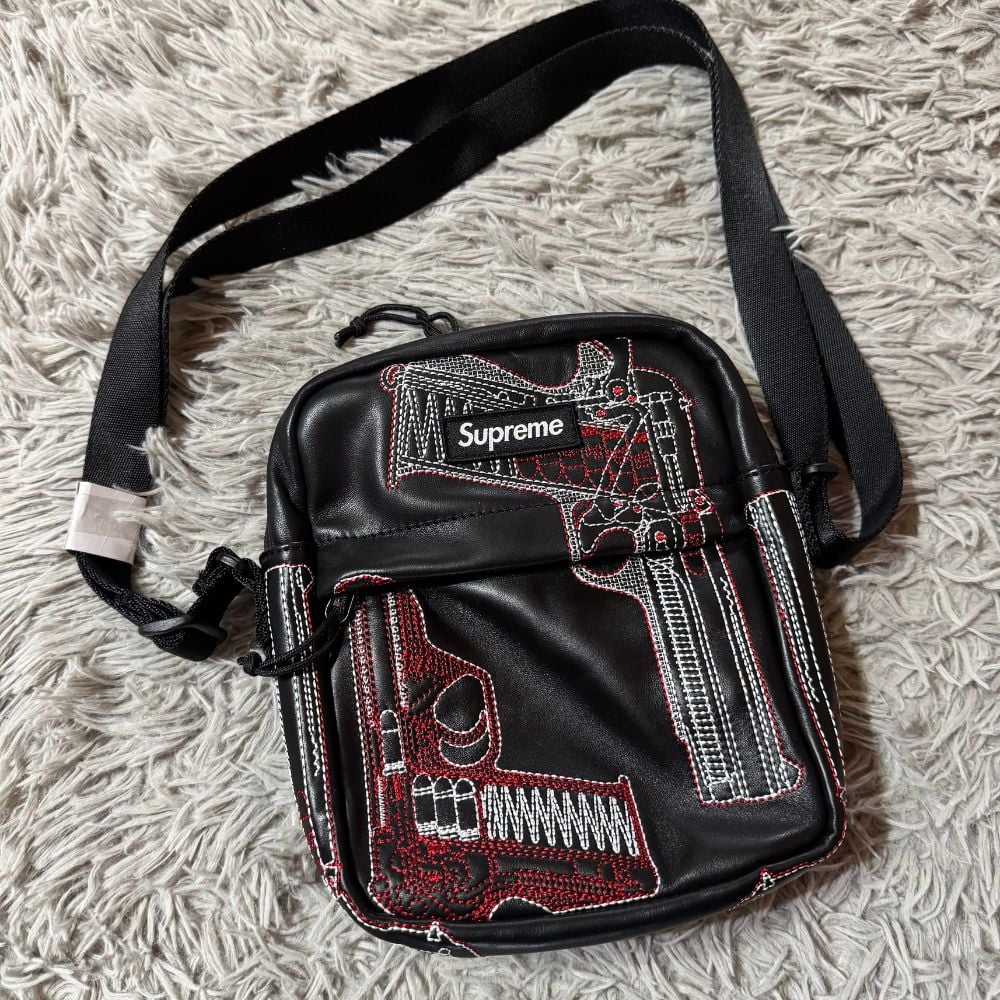 Supreme Guns Embroidered Shoulder Bag